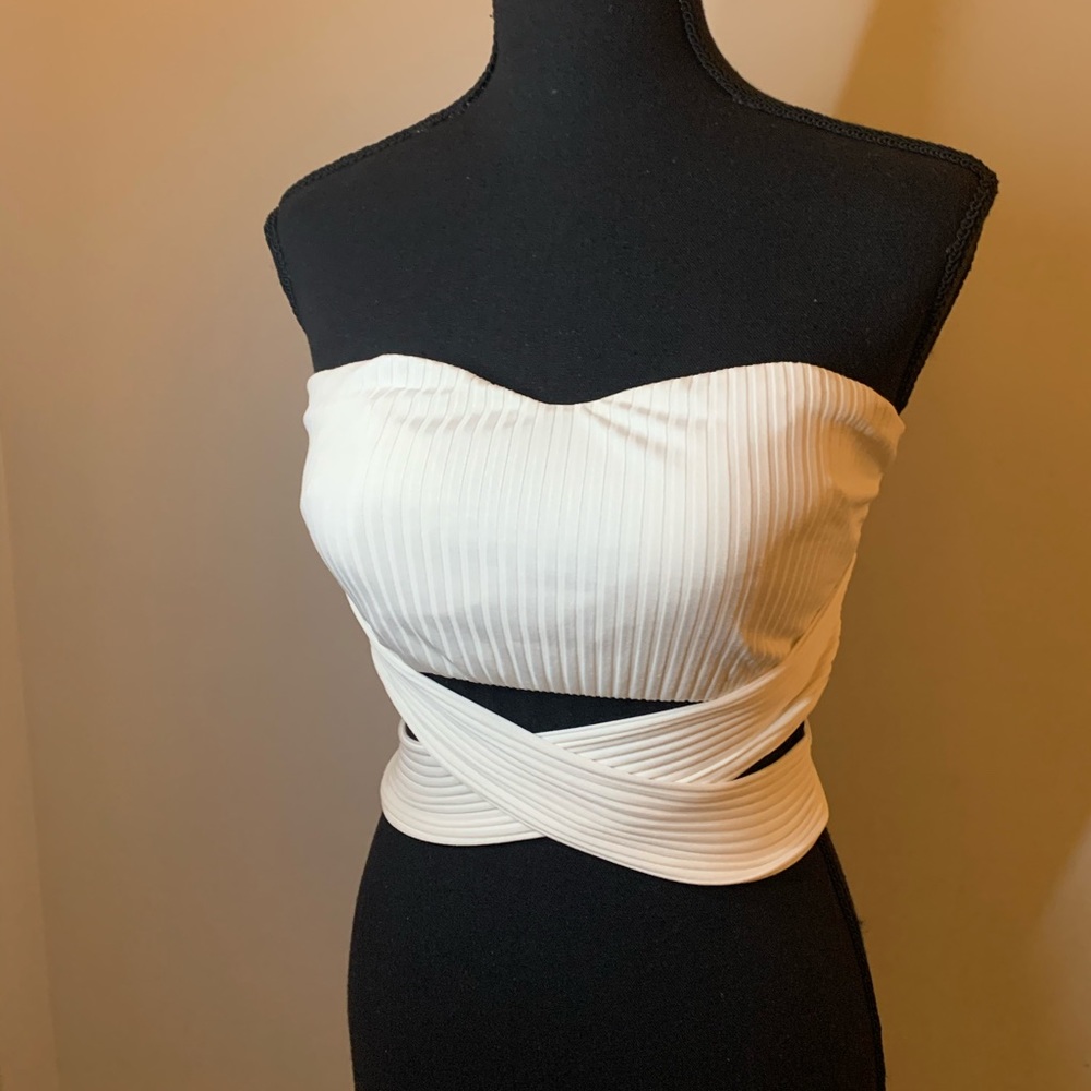 Cross front crop top